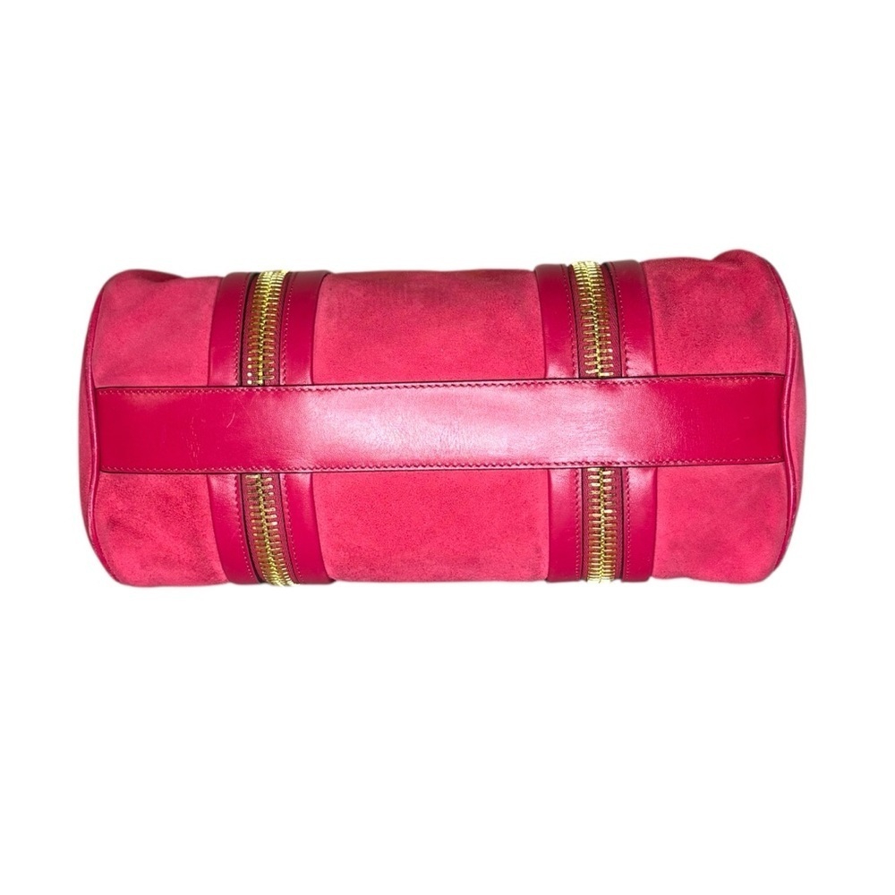 Tom Ford | Rare Suede Zip-Trim Duffel | Fuchsia Pink | 12” - Picture 7 of 16